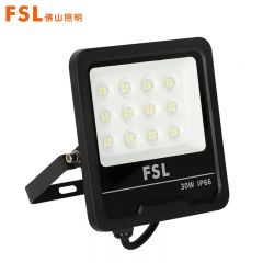 佛山照明（FSL）LED投光灯路灯工地灯露营灯 IP66户外防水射灯室外照明灯铝材抗浪涌30w 白光压铸铝2700lm流明