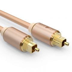 秋叶原  DH517T10数字光纤音频线电视功放机顶盒方口spdif多声道土豪金系列10米