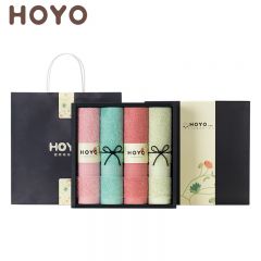 HOYO 4505臻品长绒棉毛巾四件套彩色系列