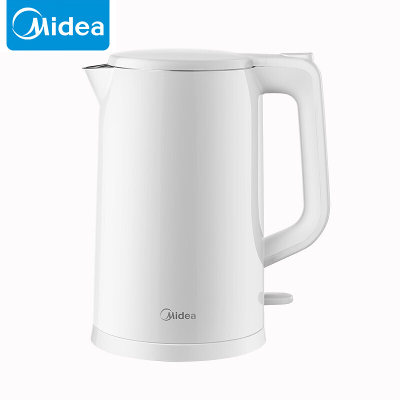 美的（Midea） MK-AEK1769电热水壶1.7L大容量家用烧水壶双层防烫电水壶