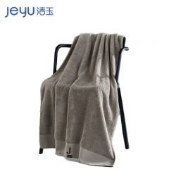 洁玉 加厚加大纯棉浴巾750g（灰色）160*80cm/条