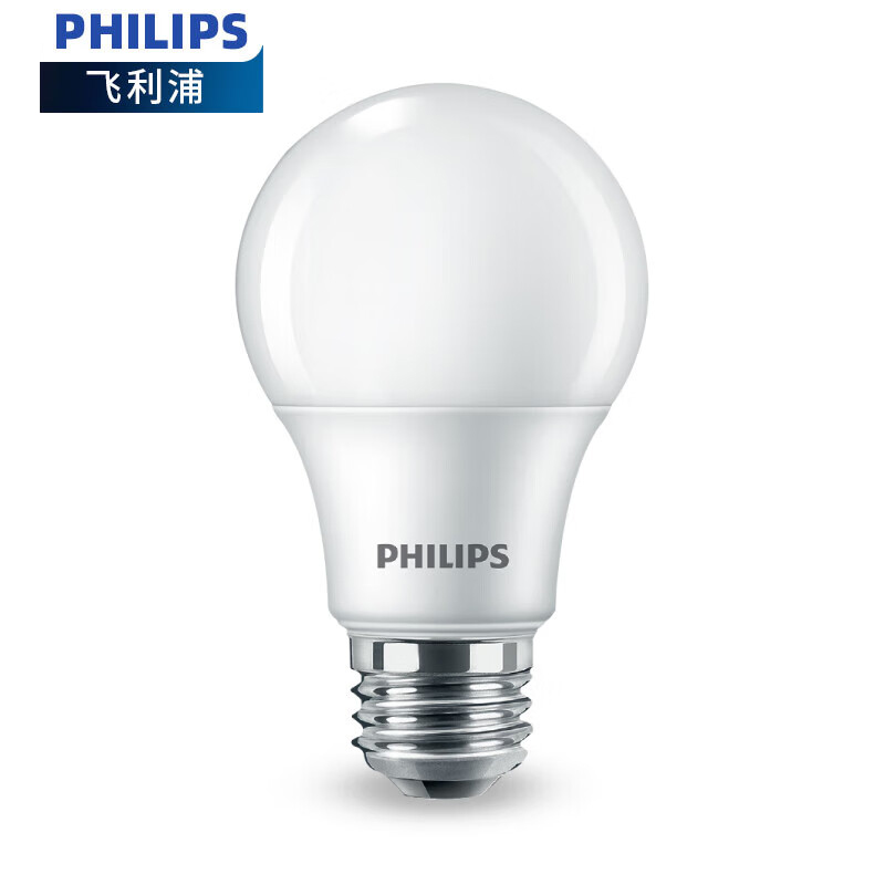 飞利浦（PHILIPS） 经济型LED球泡 9W E27 冷光6500K 1个 929002299409 适用于房产物业 家用