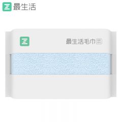 最生活（a-life） A-1180新疆长绒棉密封毛巾 纯棉洗脸巾 强吸水 国民系列 蓝色 34*72cm