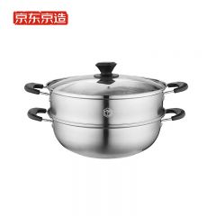京东京造  多用汤蒸锅 304不锈钢双层蒸锅30cm外径JM-CZ2306011