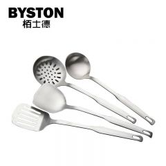 栢士德（BYSTON） 不锈钢炊具四件套汤勺+漏勺+平铲+铲子BST-051A