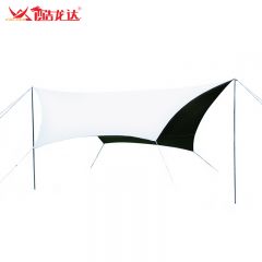 酷龙达（Coloda） CLD-NTM02A户外黑胶天幕帐篷露营防雨防晒遮阳蝶形六角天幕CLD-NTM02A 黑胶六角天幕【适合6-10人】米白色