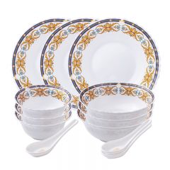 康宁（Corelle Brands）  康宁冰萃玲珑彭巴杜夫人系列餐具12件套B  CB-BPBD12B/KZ/LS
