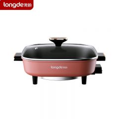 龙的（longde）LD-HG5015电火锅电热锅电锅一体 5L大容量电炒锅多功能料理锅家用涮烤火锅食品级不沾内胆易清洗锅具