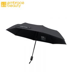 又见美物 EB1611B回彩自动三折雨伞美物纯色晴雨伞遮阳防紫外线曜石黑