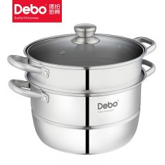 徳铂（Debo） 索菲特304不锈钢蒸锅家用大容量锅具28cmDEP-773一口