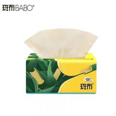 斑布（BABO）JDR120D10-1-T 抽纸餐巾纸 竹浆本色纸天然无香120抽*10包