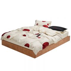 可口可乐 可喜可乐全棉印花四件套100%纯棉床上用品被套220*240cm2.0米床COCA23-T0032