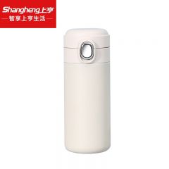 上亨（shangheng） SHZH-CFB004保温杯男女款成人学生大容量便捷带盖喝水杯子304不锈钢豌豆杯 简约美【象牙白】 350ml