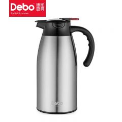 徳铂（Debo） 沙格保温壶304不锈钢真空水壶2L DEP-680 不锈钢色