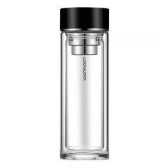 乐扣乐扣（LOCK&LOCK） 双层玻璃杯男女水杯隔热过滤家用商务办公室泡茶杯 LLG629