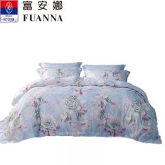 富安娜 四件套床上用品纯棉四件套-晴云秋月 1.5m床(被套203*229cm)