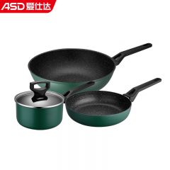 爱仕达（ASD） 锅具三件套30cm炒锅+20cm汤锅+16cm奶锅套装 PL03Q2TG（套）