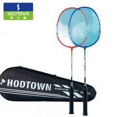 何大屋（Hodtown） 羽毛球拍对拍家庭娱乐训练入门级铝合金情侣羽拍套装对拍情侣2只情侣羽毛球拍 HDW1314