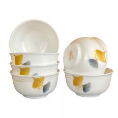 康宁（Corelle Brands）  康宁冰萃玲珑金银杏餐具6件套  CB-BSYX06/KZ/LS