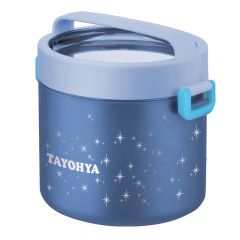 多样屋（TAYOHYA） 皓天 圆形单层不锈钢饭盒 TA21-0016BP