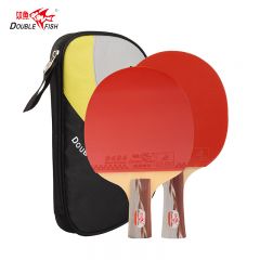 双鱼（DOUBLE FISH） 乒乓球拍双拍对拍套装直拍横拍5D五星兵乓球