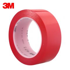 3M 471 PVC警示标识胶带地标线胶带贴 划线安全标识警示标记工业地板车间工厂耐磨轻松剥离防水无残胶 红色 100mm宽