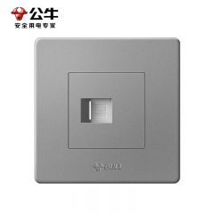 公牛（BULL） 开关插座G07系列一位电脑打线型六类插座面板G07T102B星空灰暗装