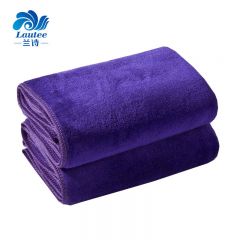 兰诗（LAUTEE） 加厚纤维毛巾定制毛巾吸水巾紫色 35*75cm5条装 DA1078