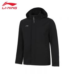 李宁（LI-NING） 防风保暖男款运动风衣AFDUA05-7黑色S