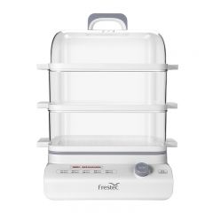 新飞（Frestec） FTZG-R118电蒸锅家用多功能18L大容量三层电蒸锅小型透明可视蒸煮鸡蛋 白色