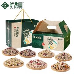 鲜品屋 天天粥到礼盒2.1kg 杂粮节令食品送礼大礼包团购福利礼品