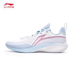 李宁（LI-NING） ABAV009-2男士篮球专业比赛鞋休闲鞋运动鞋标准白/冰河蓝40码