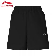 李宁（LI-NING） AKSV454-1女士舒适透气运动短裤休闲裤速干裤黑色S码