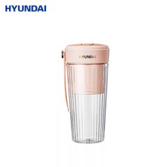 HYUNDAI 榨汁机 便携式迷你 多功能果汁杯小型无线便携家用充电料理机果汁机碎冰电动随行杯樱花粉PY-104
