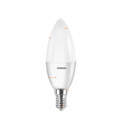 欧司朗（OSRAM） LED灯泡 星亮B型蜡烛灯尖泡 E14 4.9W 2700K 黄光