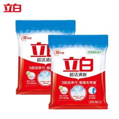 立白  超洁清新洗衣粉去污渍彩衣鲜艳易漂洗家庭装 245g*2袋