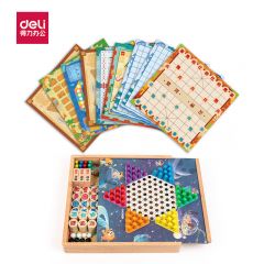 得力（DELI）木质10合一多功能游戏棋(混)YW104