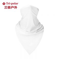 三极户外（Tri-Polar） TP1093户外夏季魔术头巾男女围脖套三角巾透气骑行面巾白色均码2条装