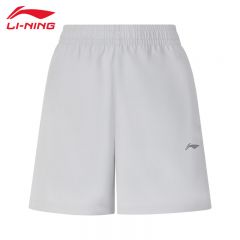 李宁（LI-NING） AKSV454-3女士舒适透气运动短裤休闲裤速干裤静灰色3XL码