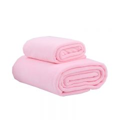 兰诗（LAUTEE） 加厚超细纤维毛巾定制毛巾超强吸水巾粉色30*70cm10条装 FW-2048