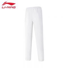 李宁（LI-NING） 舒适保暖男款卫裤AKLU981-3标准白L