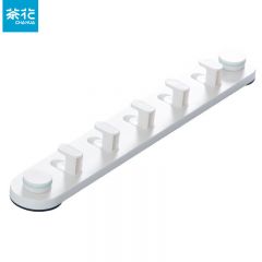 茶花（CHAHUA）免打孔卫生间毛巾强力粘钩 浴室吸盘挂钩排挂衣架255002 /个
