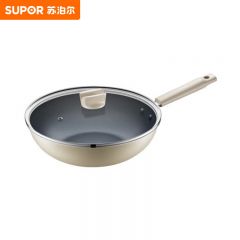 苏泊尔（SUPOR） 炒锅不粘锅白色家用炒菜锅电磁炉燃气通用VC32SP05 32cm