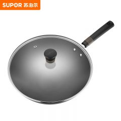 苏泊尔（SUPOR） HC30A3 炒锅 铁锅 有钛真不锈 燃气煤气炒菜锅 家用无涂层 30cm口径