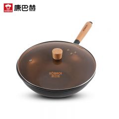 康巴赫（KBH） 炒锅32cm 少油烟无涂层精铁锅老铁锅电磁炉燃气通用CZH32A1