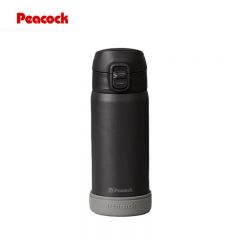 孔雀（Peacock） DPA-40黑色316不锈钢儿童学生可用水杯子吸管款400ml