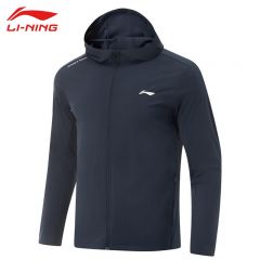 李宁（LI-NING） AFDV613-9男士针织运动外套透气舒适上衣墨水蓝4XL码
