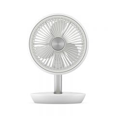 飞利浦（PHILIPS） 桌面小风扇 USB可充电折叠电风扇 家用户外 夏季冷风 白色 ACR2124DX