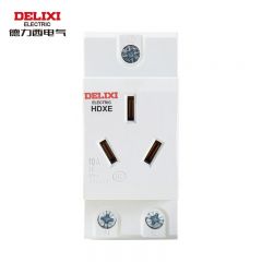 德力西电气 插座 模数化插座  AC导轨电源强照明箱配电箱插座 HDXE 三插 10A HDXE310