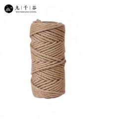 九千谷 麻绳原色细5mm 柱状长约50m麻线绳子黄麻绳diy绳纺织粗麻绳5112